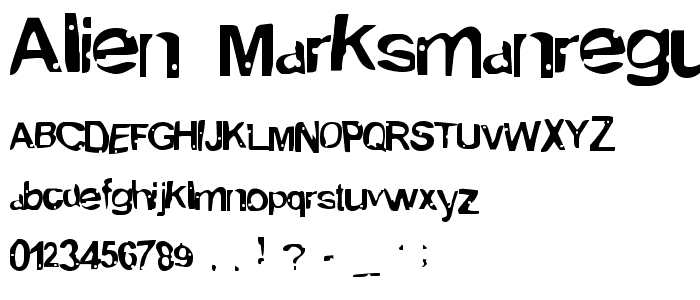 Alien MarksmanRegular font